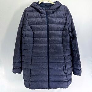 Eddie Bauer Women's CirrusLite Down Hooded Puffer Jacket Grey Heather X-Large